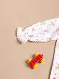 TINY TIGGY Floral 100% Cotton Baby Girl Romper with Headband Set