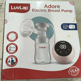 Luvlap Adore Electric Breast Pump with 2 Phase Pumping, Rechargeable Battery, Digital TouchScreen, Smart Memory, Dual Power Mode, 2pcs Breast pads free, Soft & Gentle, BPA Free