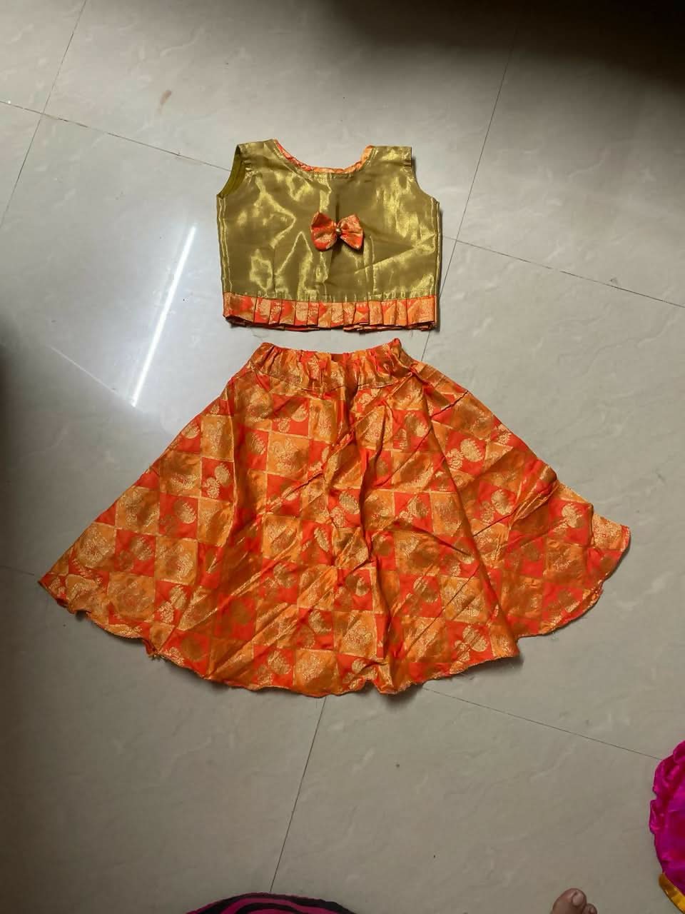 ETHNIC CROP TOP LEHANGA - PyaraBaby