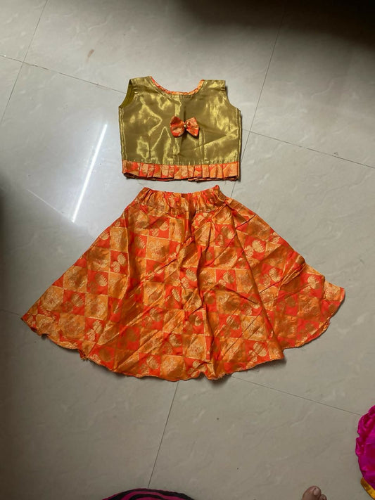 ETHNIC CROP TOP LEHANGA - PyaraBaby