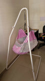 KIDZY KING Baby Hammock Cradle – Blue (With Stand & Spring Set)