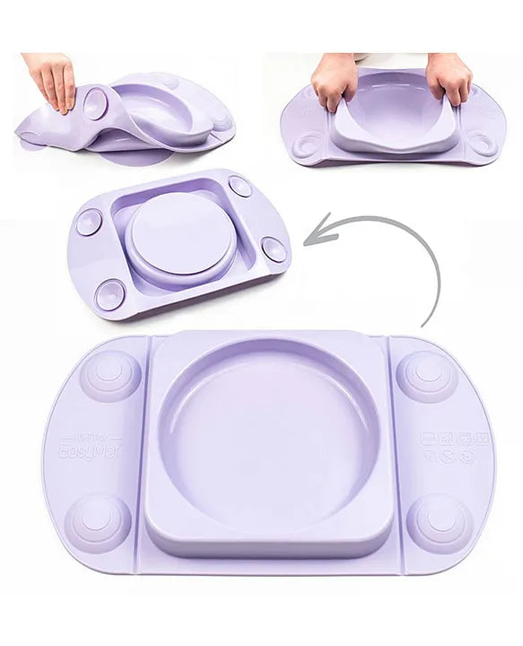 Easy Tots Mini Max Mat Silicone Baby Weaning Suction Plate - Minimax Mat Lilac