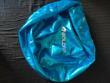 Blue inflatable pool float with 'Bold Fit'