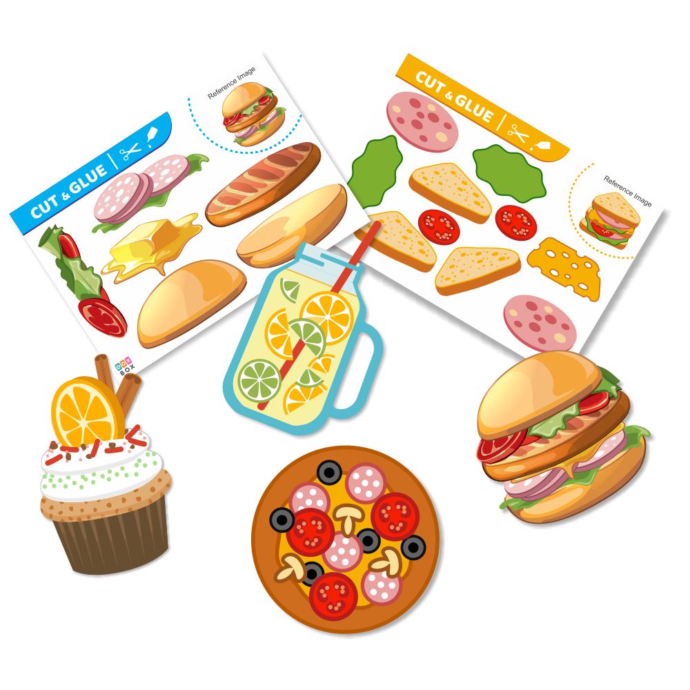 ZOOPLAY Cut & Glue Activity - Food