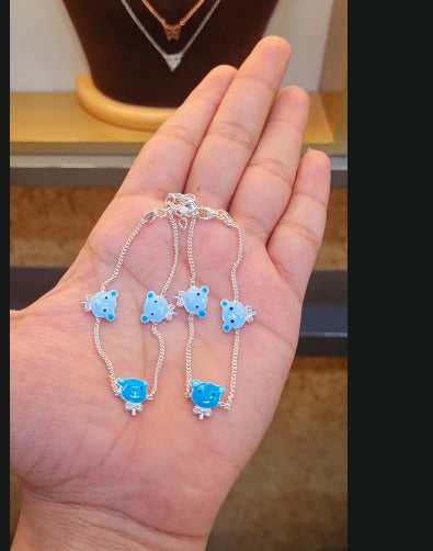 Silver 92.5 Hallmark Silver Jewelry Payal/Anklets for Baby Girl