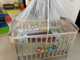 HUNY HUNY 15 In 1 Cot / Crib / With Mattress & Mosquito Net