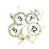 ZOOPLAY Jungle Safari Theme Baby Milestone Cards