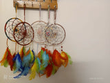 crochet dreamcatcher, handmade wall decor, boho dreamcatcher, nursery wall hanging, crochet home decoration
