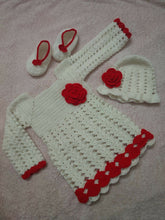 Charming Dress, Booties, and Cap Set for Baby - Perfect Outfit for Special Occasions.