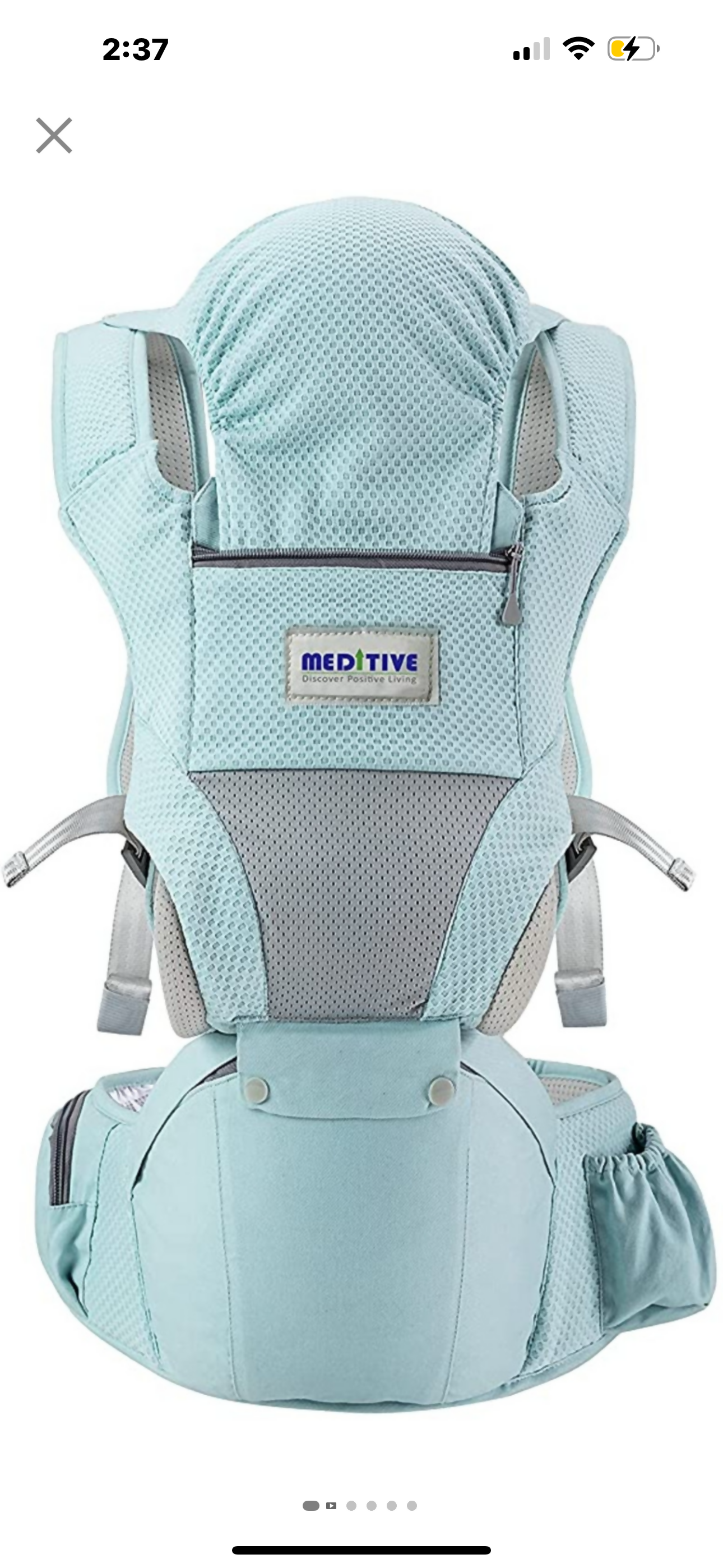 MEDITIVE Baby Carrier with Detachable Hip Seat