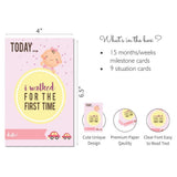 ZOOPLAY Baby Girl Milestone Cards - Pack of 24