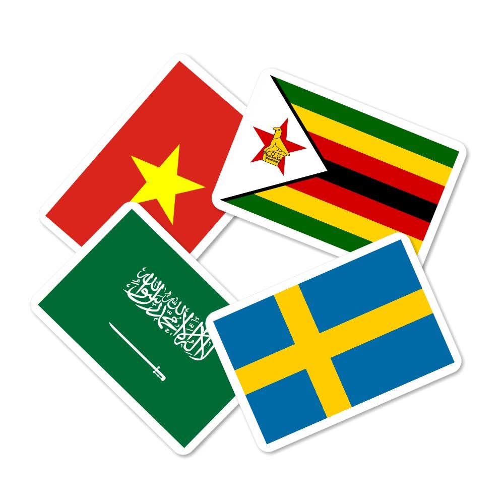 ZOOPLAY Flags Part 2 Flashcards - Pack of 24