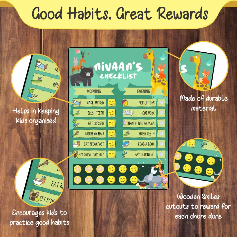 ZOOPLAY Daily Reward Chart Personalised