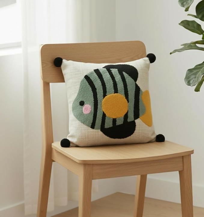 CUDDLE KIDS Hand-Stitched Throw Cushion Covers (Set of 2)