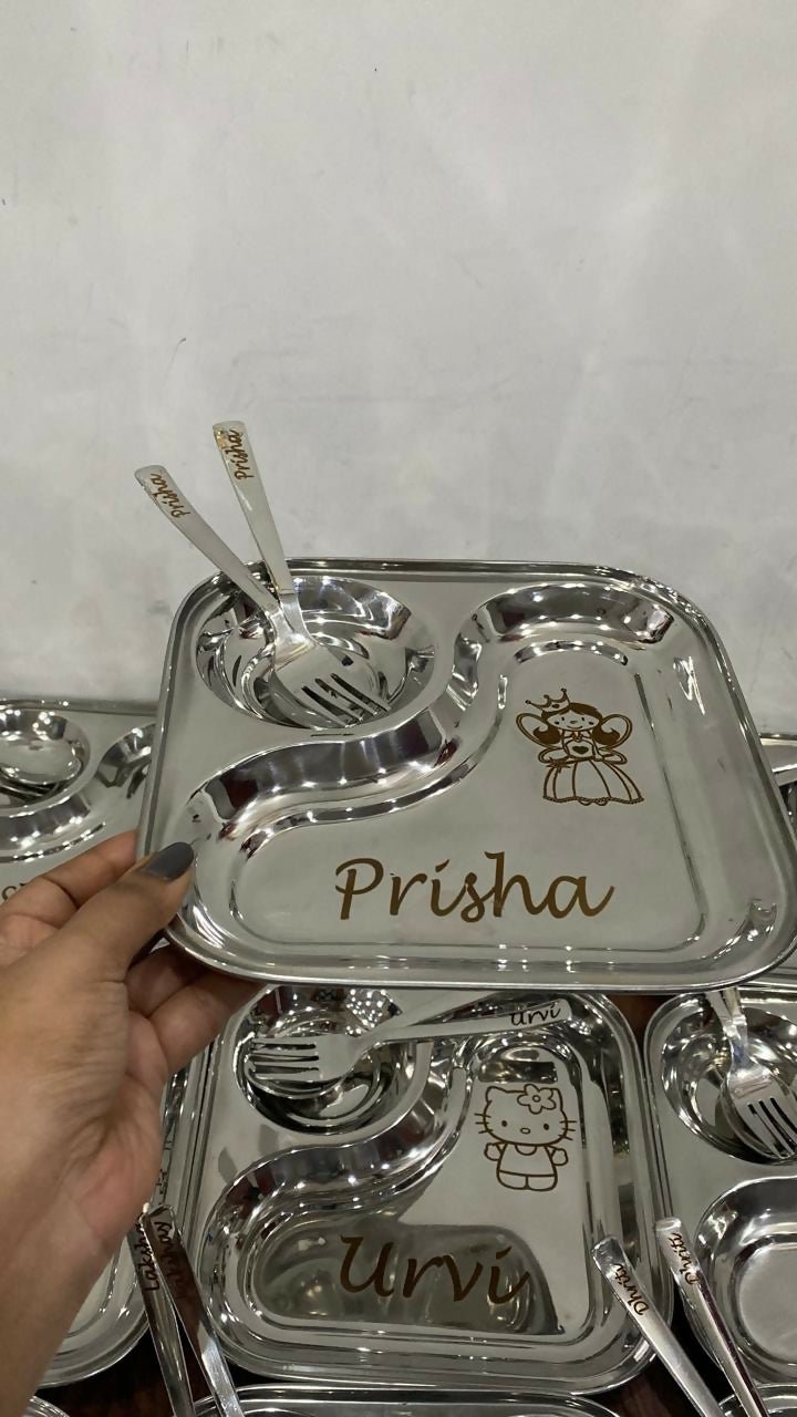 Personalised Snack 2 Partition Thali Set