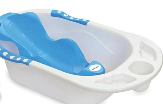 Make bath time safe and enjoyable with the Baby Bath Tub with Sling, featuring a secure design and bonus MEE MEE Pacifiers for added comfort and convenience