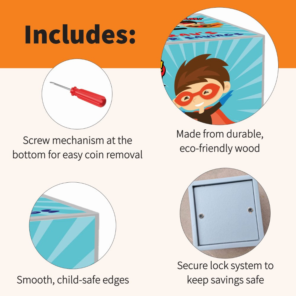 My Money Box Personalised - Super Saver Mode (Piggy Bank)