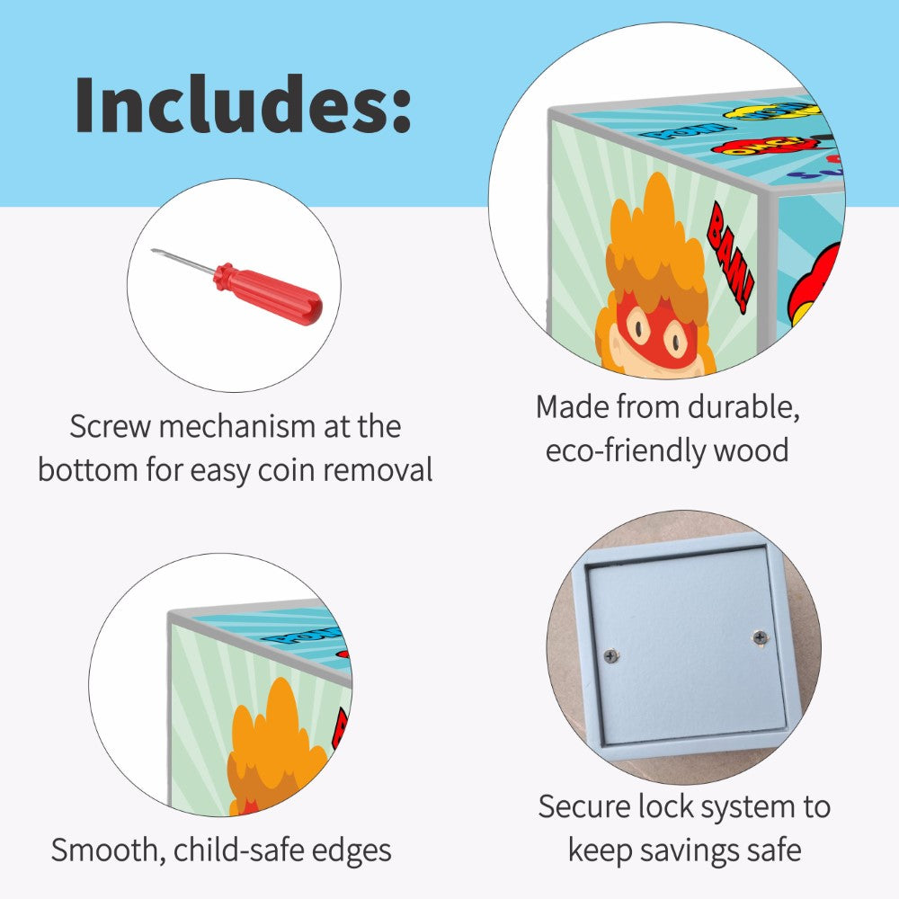 My Money Box Personalised - Girl Power Savings (Piggy Bank)