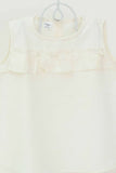 Discover girls' 100% cotton white umbrella top, featuring soft fabric and a stylish umbrella design for comfort and trendy style.