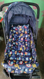 BABYHUG Cosy Cosmo Stroller/Pram with Reversible Handle & Back Pocket – Navy Blue