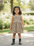 Leopard Print Frock For Girls