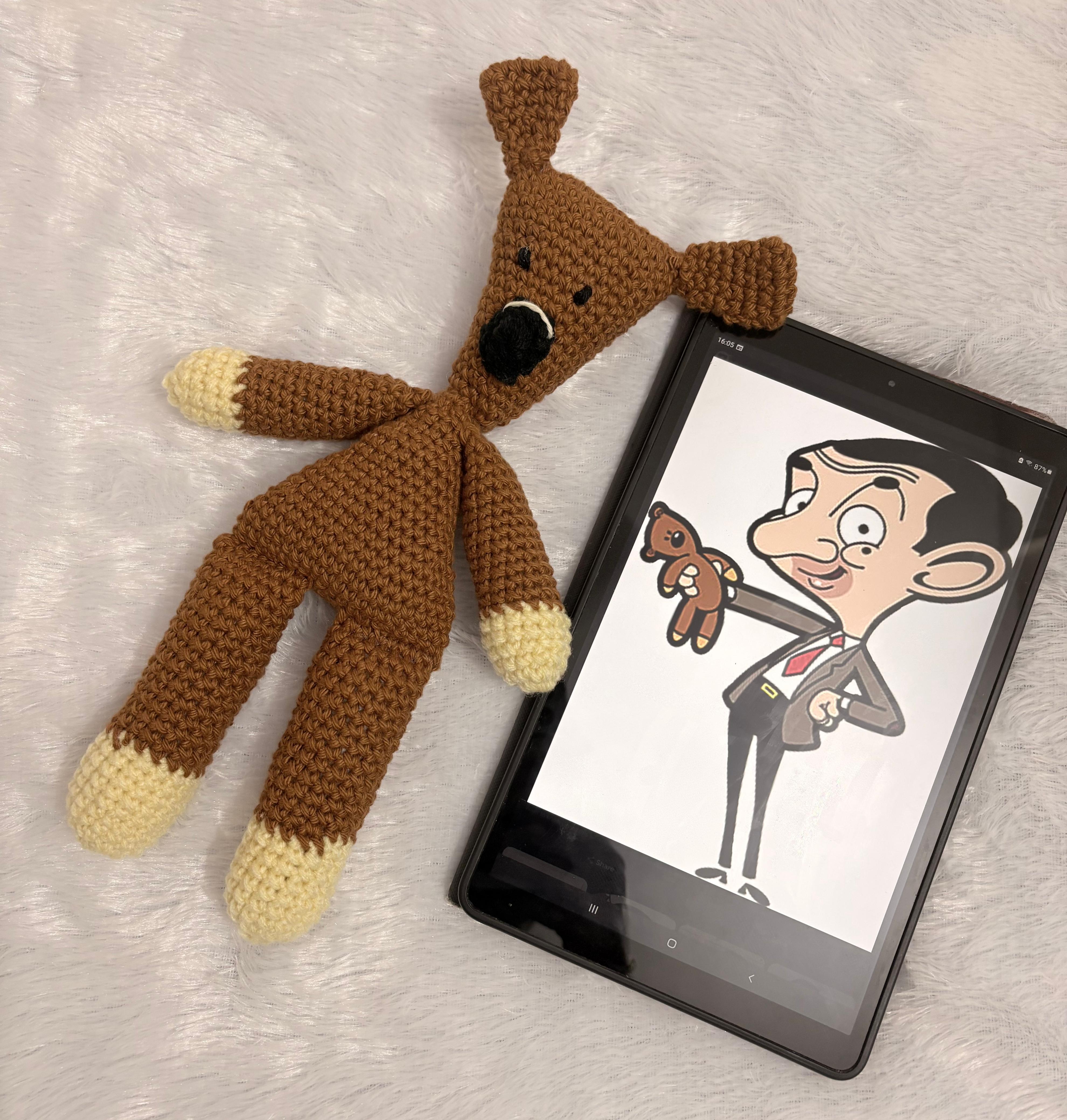 Crochet Mr.Bean teddy / Crochet soft toy for babies