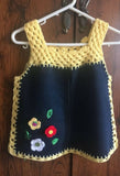 Crochet denim dress for kids – stylish, comfy, and beautifully handcrafted for your little star.