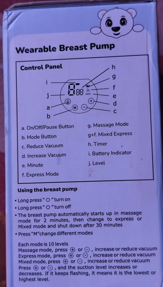 LIFELONG Cuppy LLBBP01 wearable breast pump – hands-free, BPA-free, and efficient with 3 pumping modes.