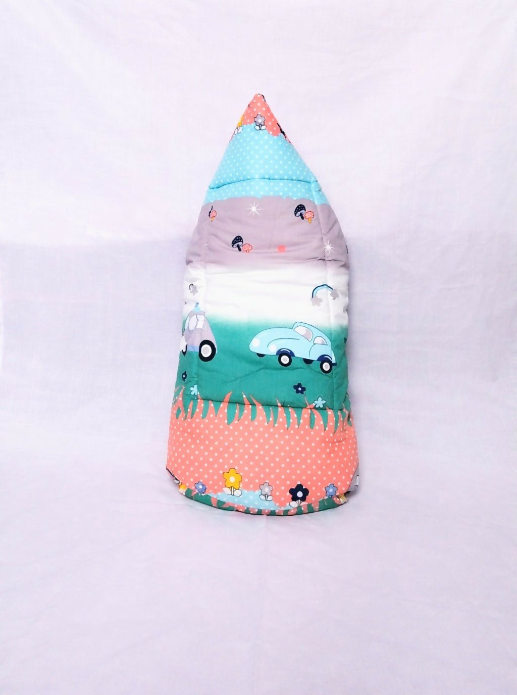 BABYHUG Hooded Baby Sleeping Bag Carry Nest Wrapper Newborn Soft Cotton Zip