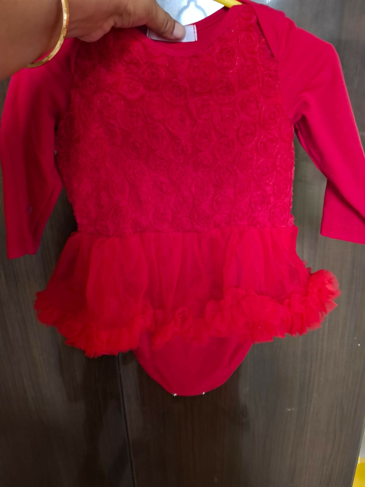 Buy Floral Appliqué Party Dress – Elegant, Comfortable Occasion Wear for Baby Girls