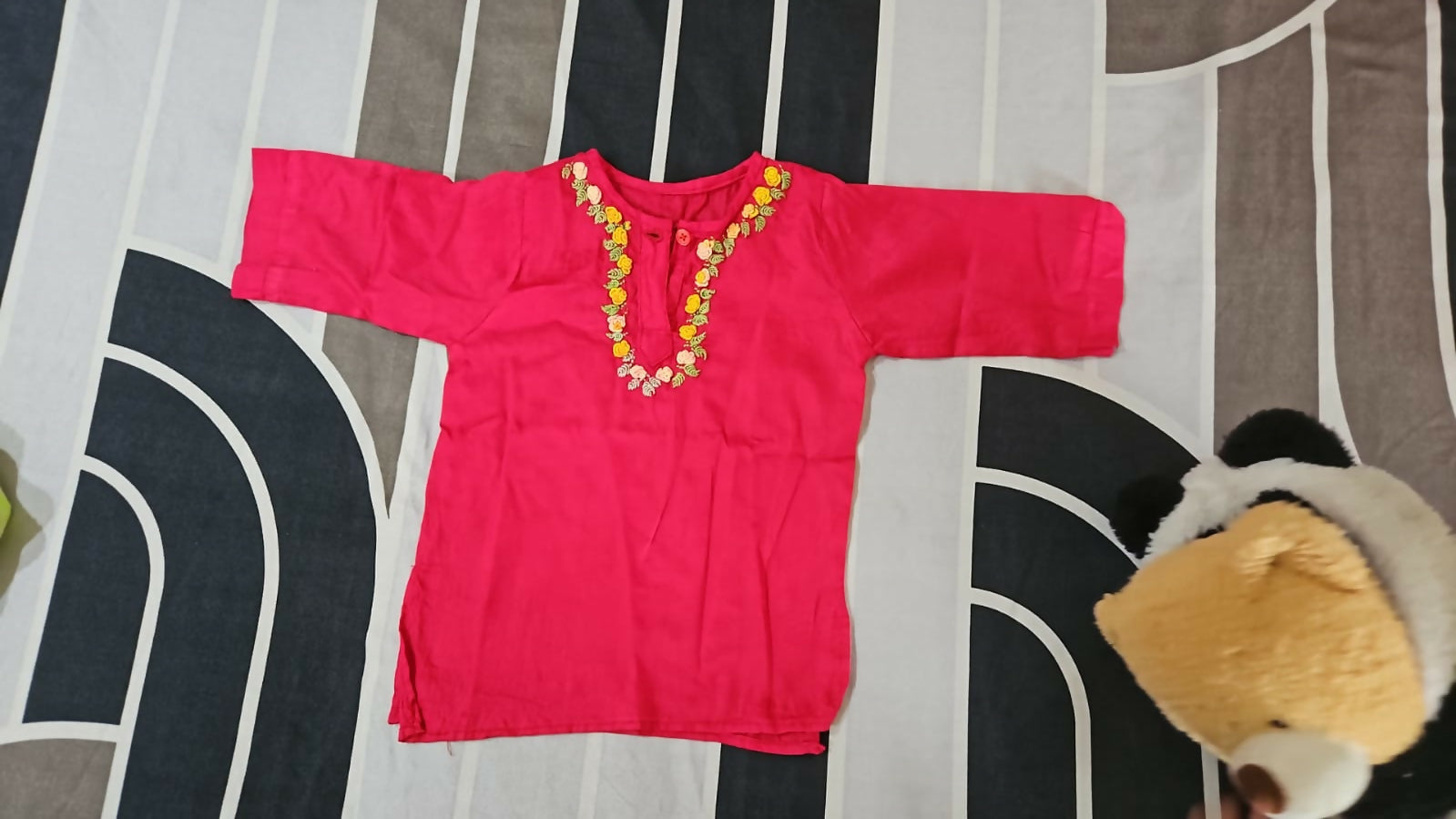 Shop now for the charming pink baby kurta, offering comfort and elegance for your little one!