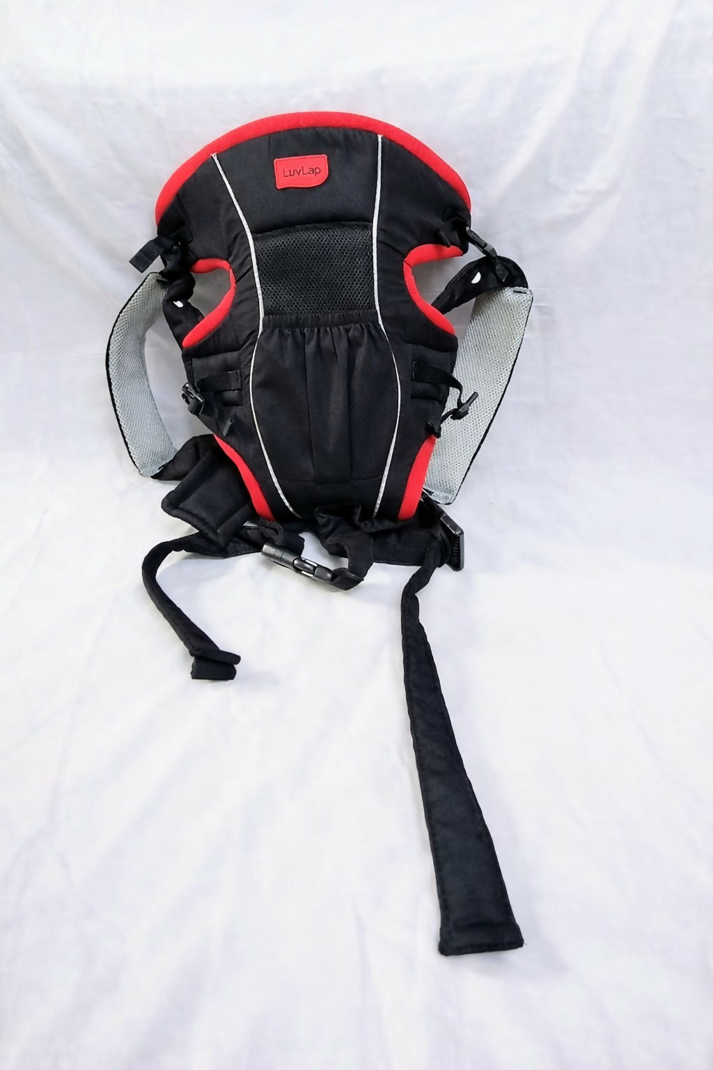 LUVLAP 2 in 1 Adjustable Baby Carrier, red, Black