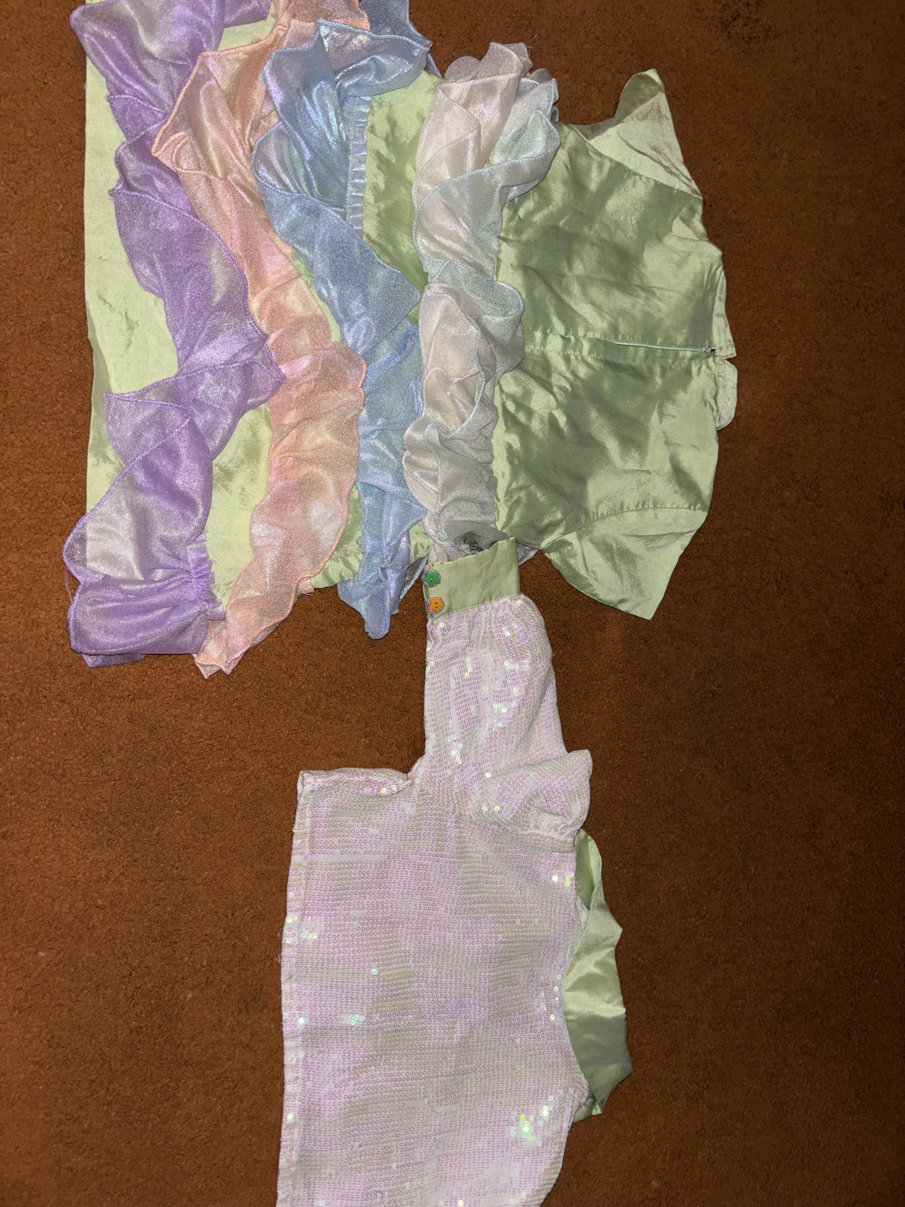 Frilly Party Green Frock With Sequins Jacket For Baby Girl