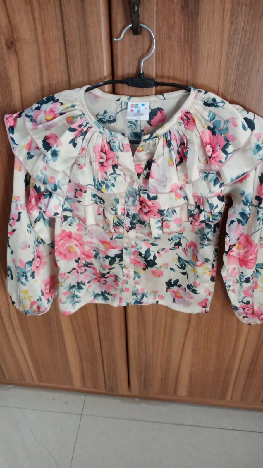 Beautiful satin frilled top