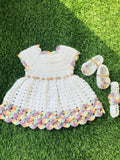 Shaded Frock With Booties and Hairband