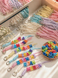 Personalized Beaded Name Keychain – Custom Name Gift
