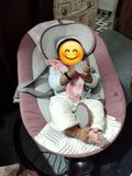 BABYBEE automatic electric baby swing cradle with gentle rocking motion, cushioned sleeping space, secure design, soothing comfort, and automatic swing support for baby sleep and relaxation.