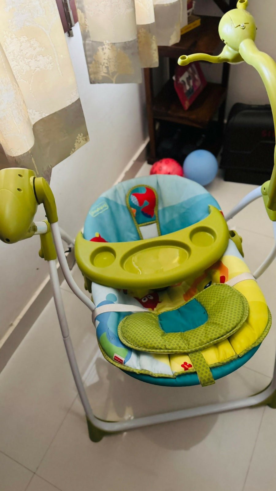 BABYHUG Gaiety electronic swing with soothing swinging motion, cushioned seat, safety harness, and comfortable design to help babies relax, rest, and enjoy gentle movement