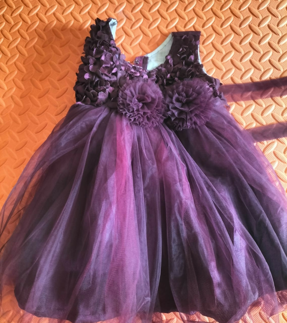 Dark Purple Frock Dress for Baby Girl