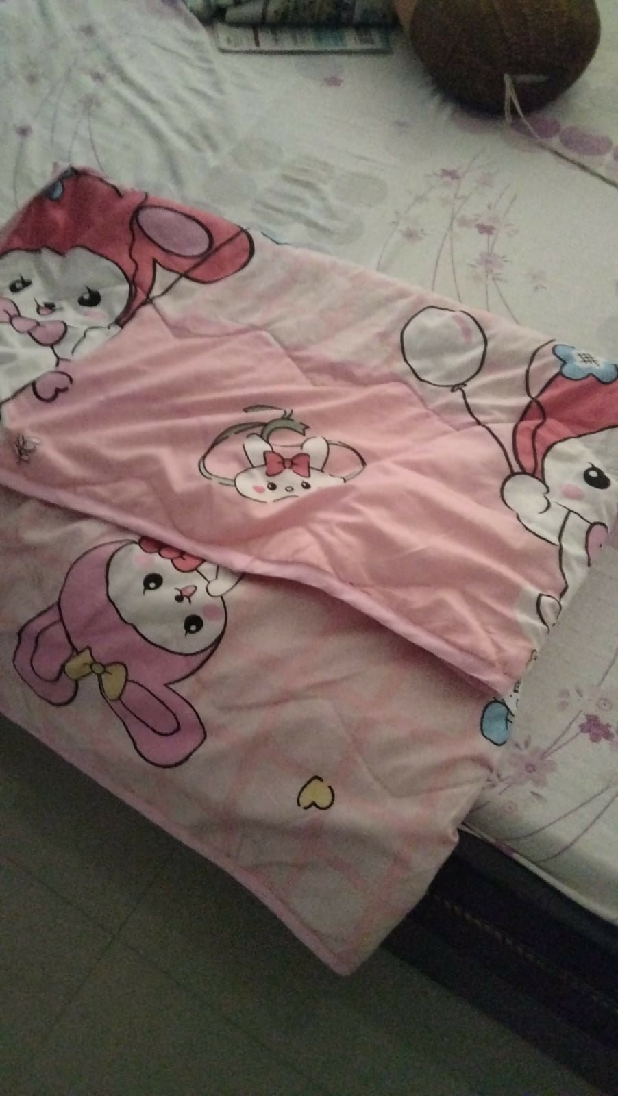 Baby blanket in pink with cute print, soft cozy fabric, lightweight feel, and comfortable warmth for newborns, babies, and everyday use.