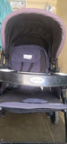 LuvLap stroller/pram with a reclining seat, 5-point safety harness, adjustable canopy, smooth wheels, spacious storage basket, and a lightweight foldable design for everyday outings.