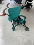 BABYHUG Agile Lightweight Baby Stroller in Blue & Black, Preloved New condition, featuring compact umbrella fold, adjustable canopy, rear wheel brakes, front swivel wheels, and a travel-friendly design for convenient outings.