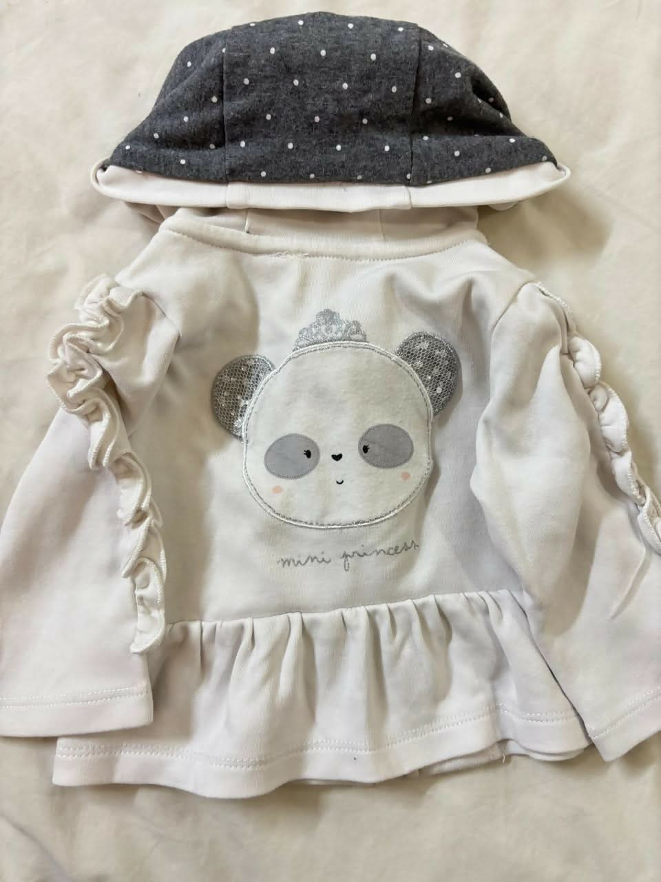 CHICCO Off White Embellished Jacket with Ruffles – Stylish & Comfortable Occasion Wear for Babies