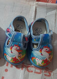 Colorful children's shoes with unicorn designs