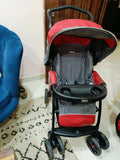 Chicco Cortina Baby Stroller with comfortable reclining seat, protective canopy, safety harness, smooth wheels, foldable frame, and spacious storage basket for convenient everyday outings with babies and toddlers.