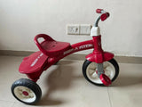 RADIO FLYER tricycle with sturdy construction, comfortable seat, easy-grip handlebars, smooth wheels, and child-friendly design for outdoor play and riding adventures.