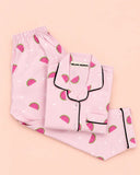MELLOW Sweet Watermelon night suit with soft comfortable fabric, playful watermelon-themed print, relaxed fit, and cozy comfort for bedtime, sleep, and everyday lounging.