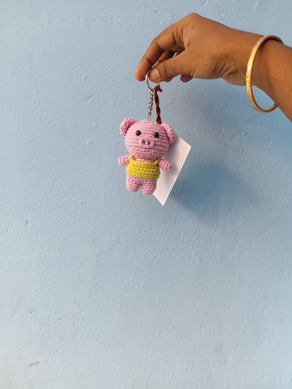 Handmade Crochet Animal Keychains crafted from soft yarn with adorable animal designs, detailed hand-stitched finishes, lightweight construction, and sturdy key rings for bags, keys, and gifting.