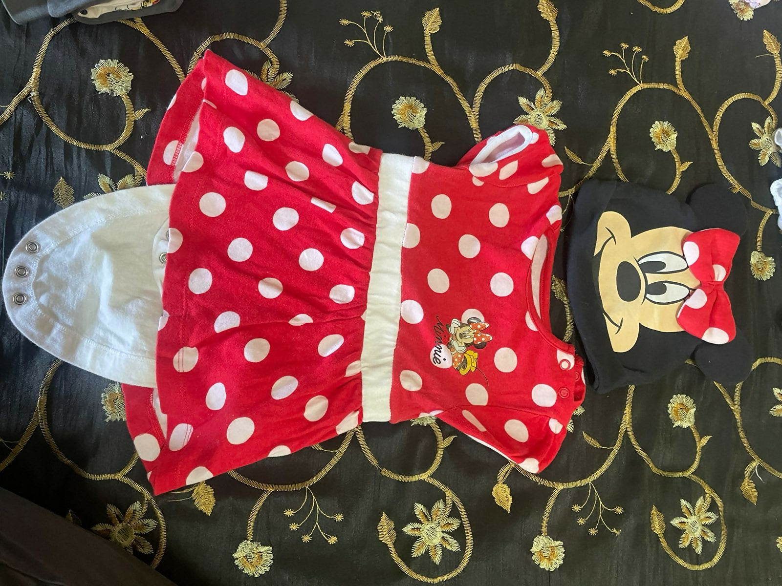 Disney Mickey Minnie Mouse Costume @ Primark (Imported from UK) Girls bodysuit frock with mickey cap - PyaraBaby