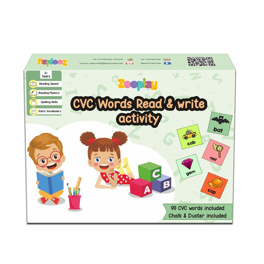 ZOOPLAY CVC Words Read and Write Flashcards